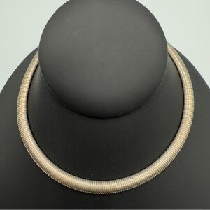 1940s Coro Pegasus Signed Tubogas Sleek Coil Collar Necklace